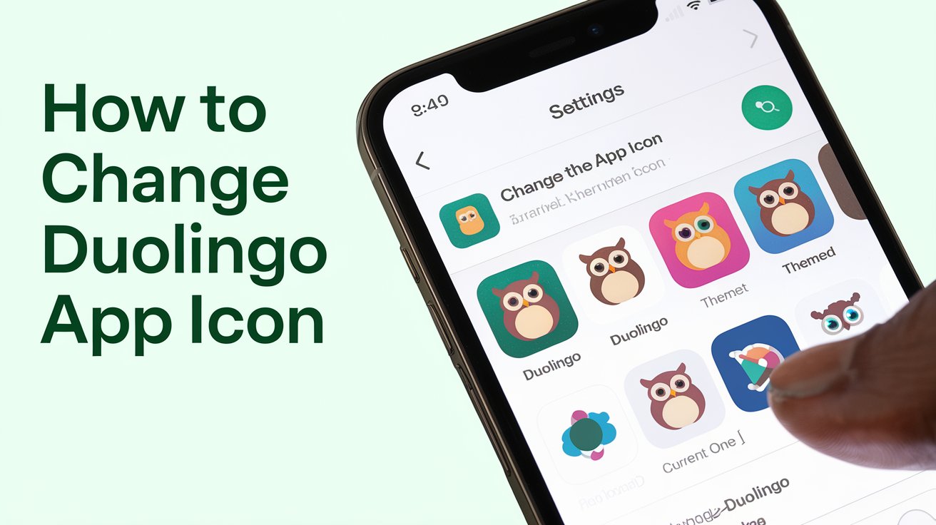 how to change duolingo app icon