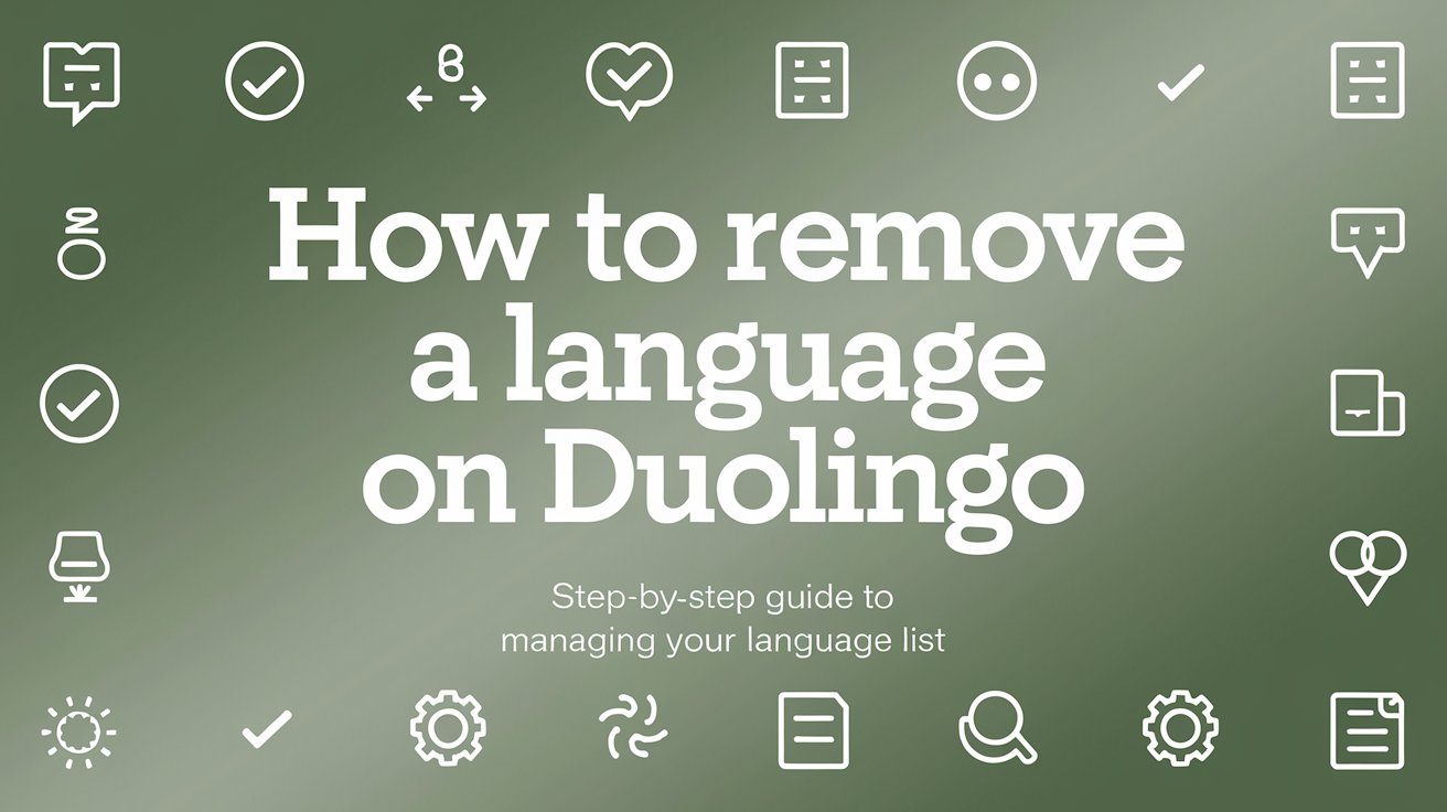 how to remove a language on duolingo