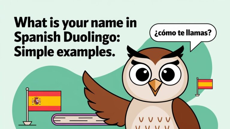 What Is Your Name in Spanish Duolingo: Simple Examples