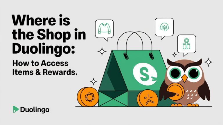 Where Is the Shop in Duolingo: How to Access Items & Rewards