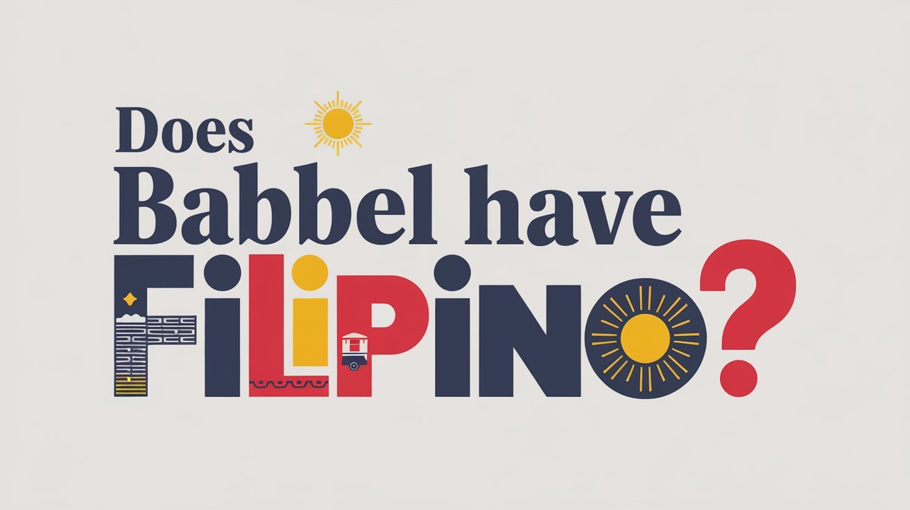 does babbel have filipino