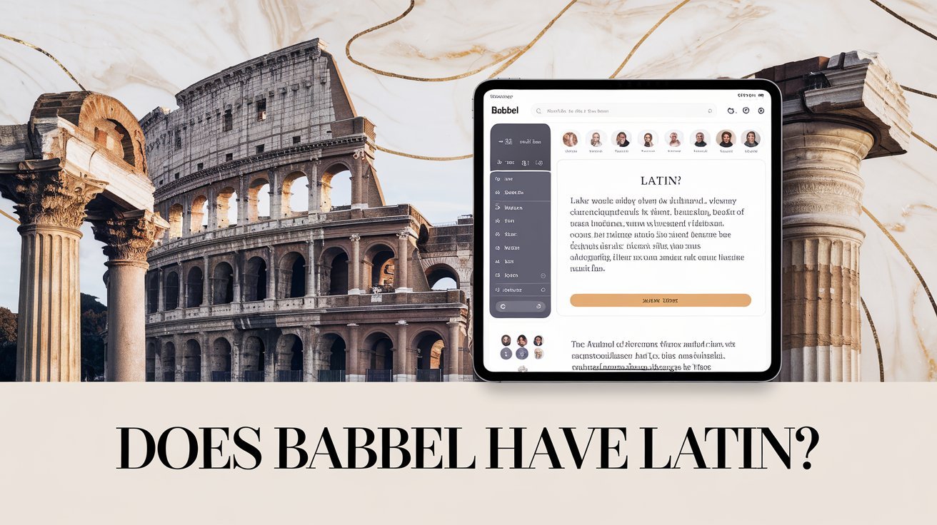 Does Babbel Have Latin? Facts You Need Today 1 does babbel have latin